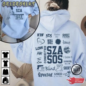 2 Sided SZA SOS Vintage SZA Full Tracklist 2022 2023 Shirt