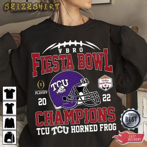 2022 TCU Fiesta Bowl Champion Michigan vs TCU Football Playoff T-Shirt