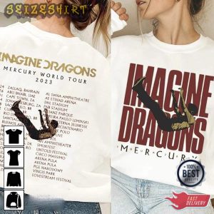 2023 Imagine Dragon Mercury World Tour 2 Sided Music Tour 2023 T-Shirt