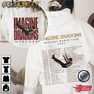 2023 Imagine Dragon Mercury World Tour 2 Sided Music Tour 2023 T-Shirt