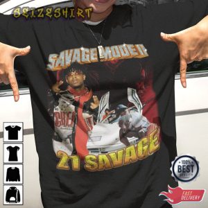 21 Savage Metro Bomin Savage Mode II New Album Graphic T-shirt
