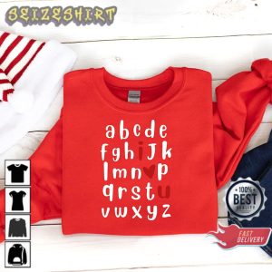 Alphabet I Love You Alphabet Teacher Women Valentines Day Love you Shirt