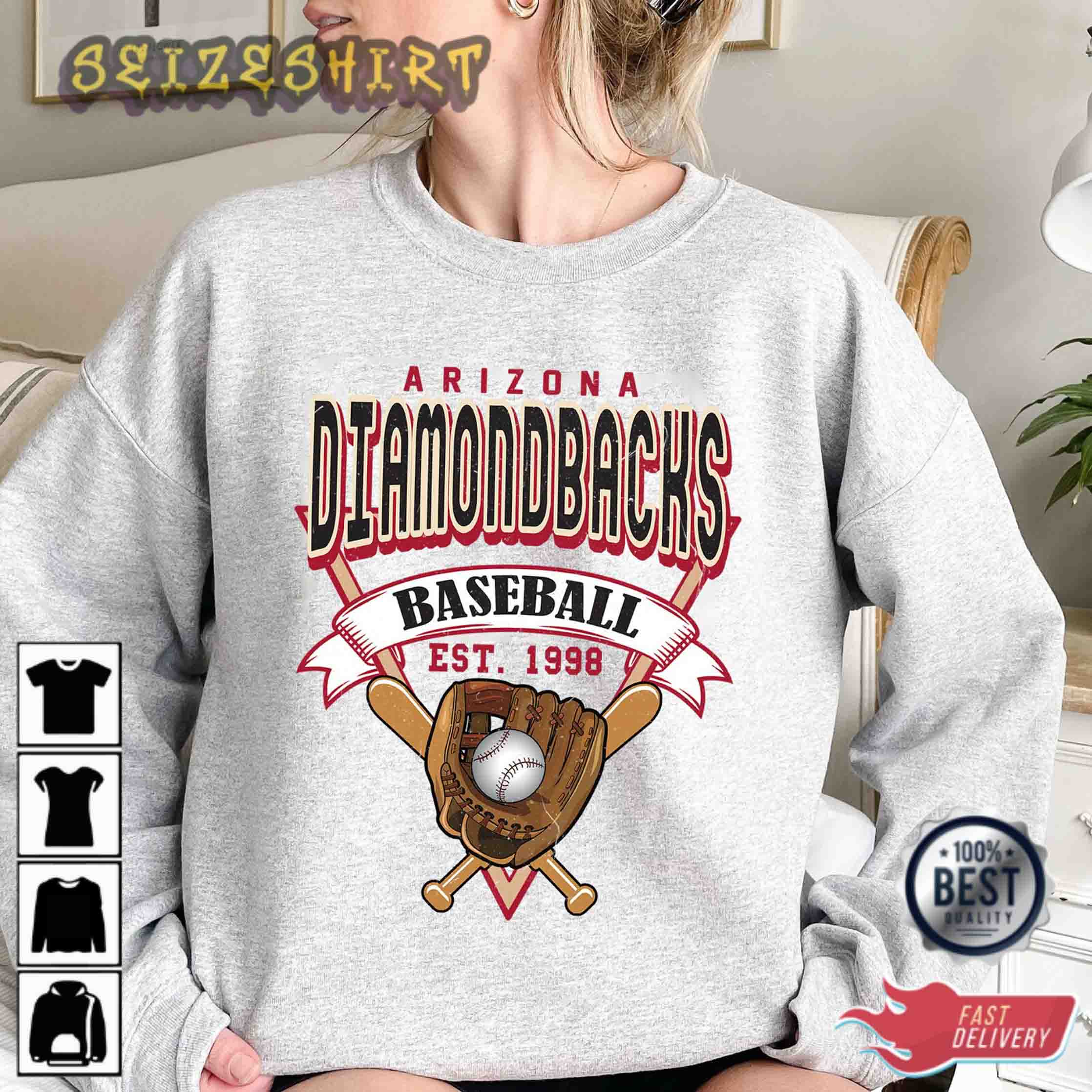 Arizona Baseball Crewneck Sweatshirt Vintage Arizona Baseball T-Shirt