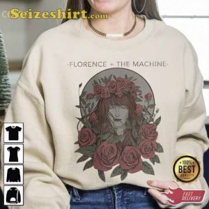 Beautiful Girl And Roses Florence And The Machine Unisex Tee