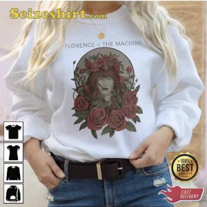 Beautiful Girl And Roses Florence And The Machine Unisex Tee