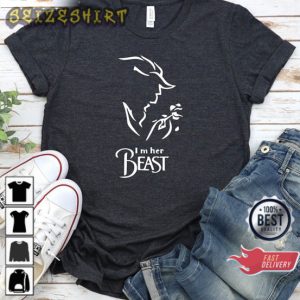 Beauty And Beast Couple Valentine Matching Couple T-Shirt