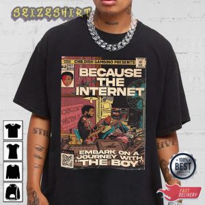 Childish Gambino Because The Internet Comic Art Book Style Unisex T-Shirt