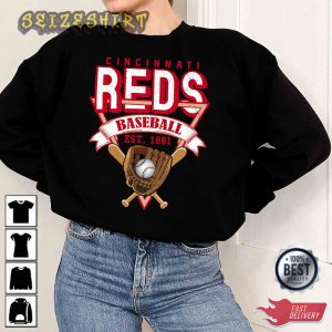 Cincinnati Baseball Crewneck Sweatshirt Vintage Cincinnati T-Shirt