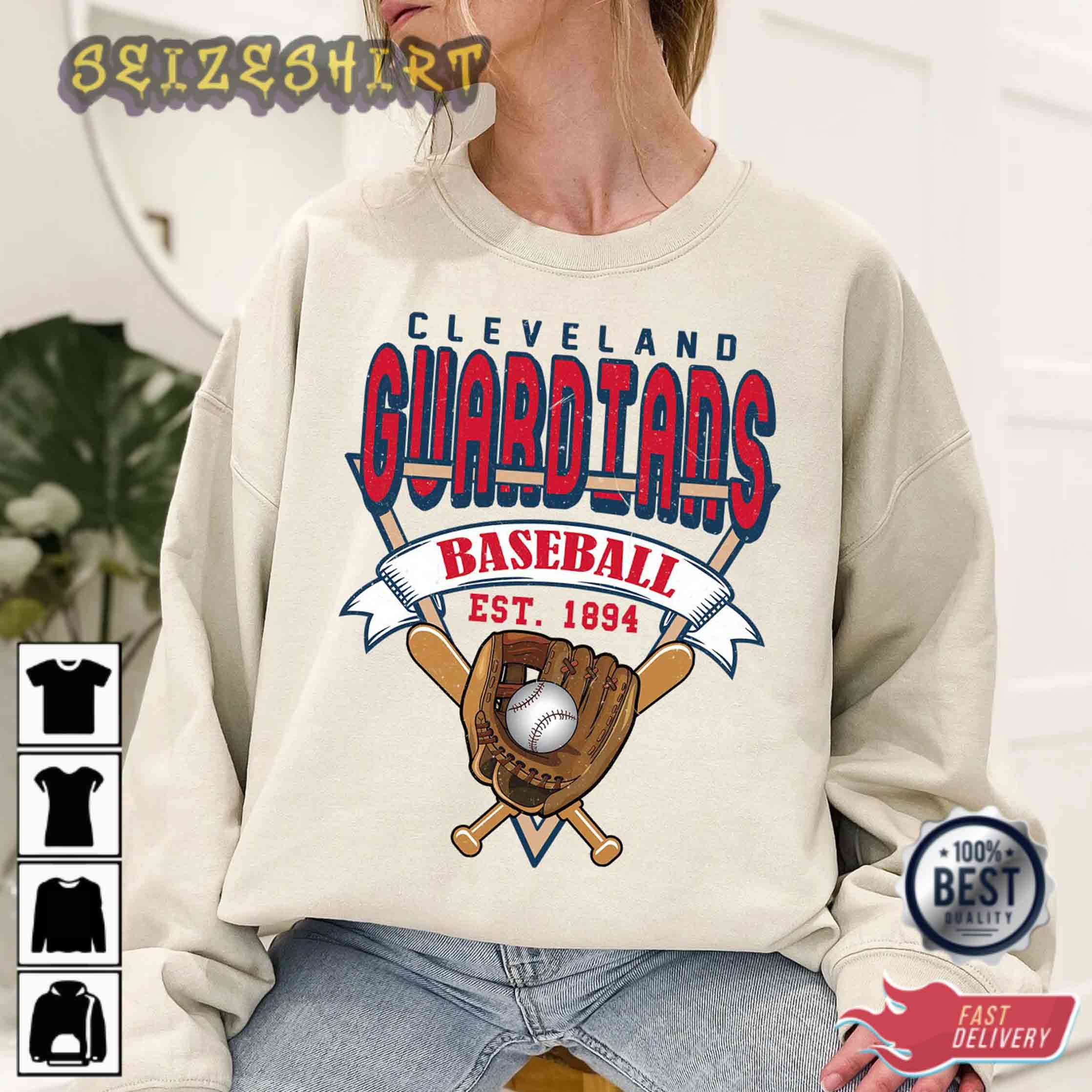 Cleveland Baseball Est. 1894 Crewneck Sweatshirt with Stars