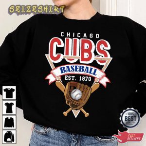 Cubs Chicago Baseball Crewneck Sweatshirt Vintage Chicago Baseball T-Shirt