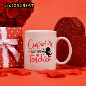 Cupids Favorite Teacher Women Valentines Day Ceramic Coffe Mug