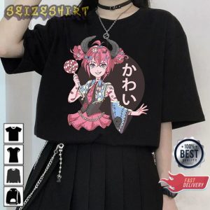 Cute Demon Girl Harajuku Anime Girl Kawaii Aesthetic Graphic T-Shirt