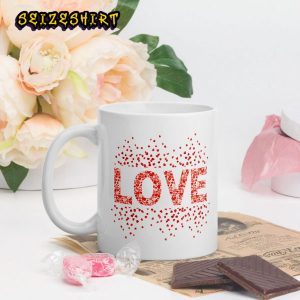 Cute Love Valentines Heart Love Vibe Valentines Gift Coffee Mug