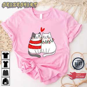 Cute Valentine Cats Valentine’s Day 2023 Cat Owner Shirt