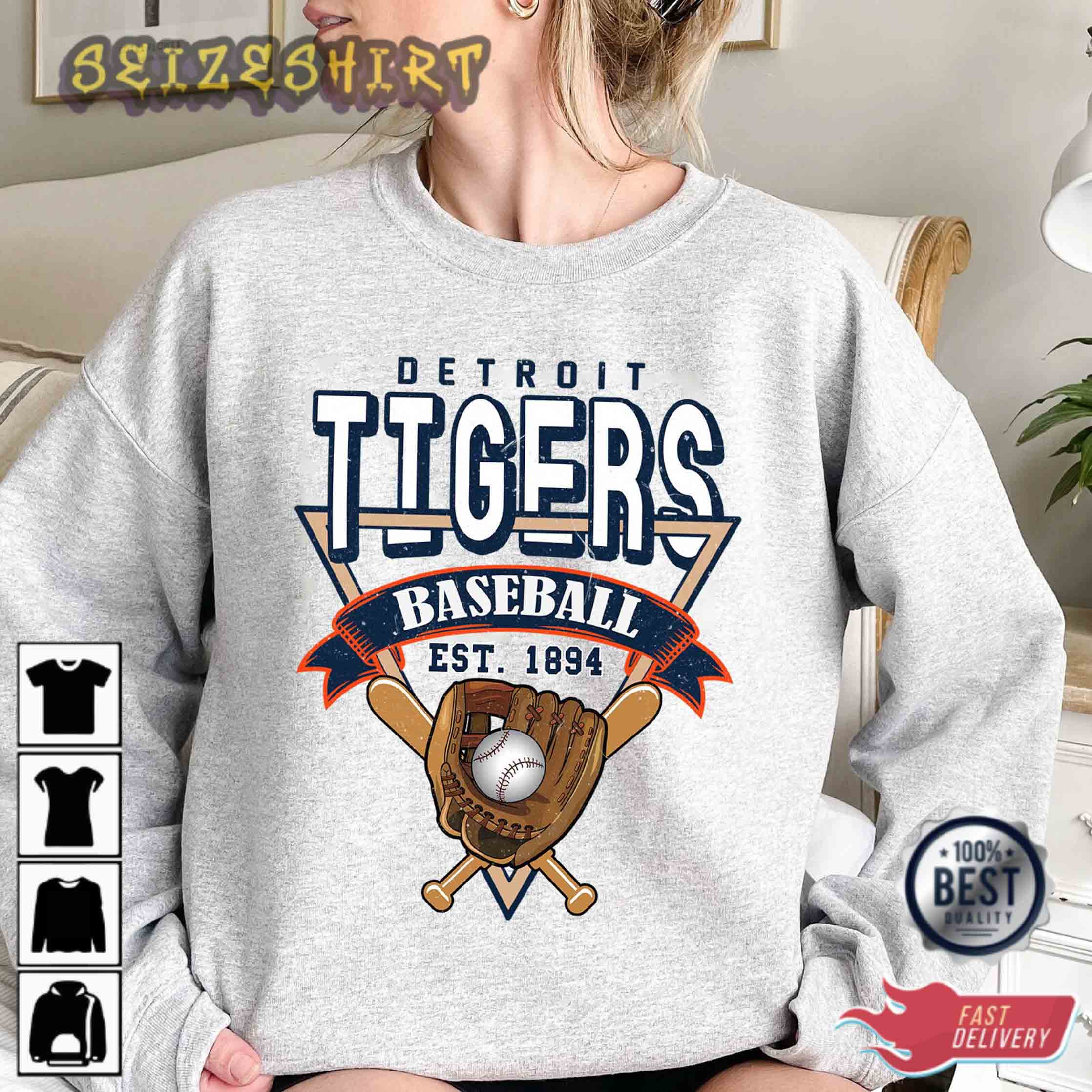 Vintage MLB Detroit Tigers EST 1894 Shirt, Detroit Baseball Shirt