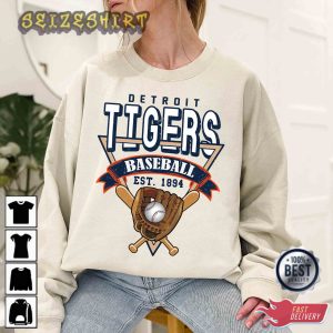 Detroit Baseball Crewneck Sweatshirt Vintage Detroit Baseball T-Shirt