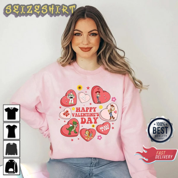 Disney Happy Valentine's Day Pixar Toy Story Valentine Sweatshirt