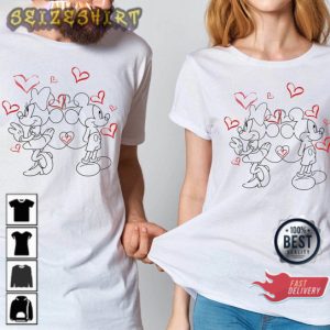 Disney Valentine Couple Mickey Minnie Unisex Graphic Sweatshirt