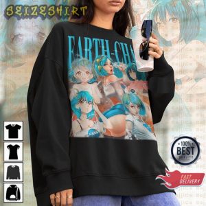 EARTH CHAN Meme Waifu Otaku Anime Fans Graphic Sweatshirt