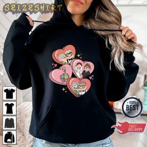 Ellie & Carl Love Disney Women Valentines Day Look Up Couple Hoodie