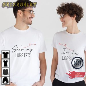 Gray Valentines Day Love He-She’s my lobster I’m his-her lobster Couple T-Shirt