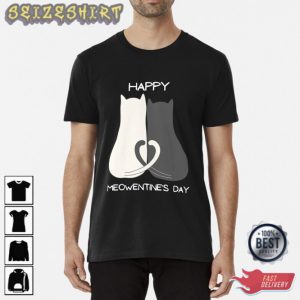 Happy Meowentine's Day Cute Cats Valentine's Day T-Shirt