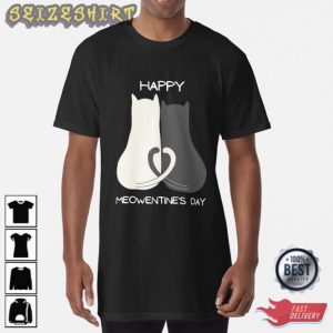 Happy Meowentine's Day Cute Cats Valentine's Day T-Shirt