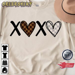 Happy Women Valentines Day Checkered Xoxo Unisex Sweatshirt