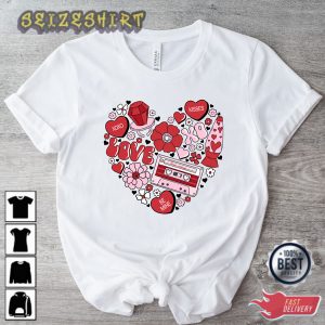 Heart Sweatshirt Valentines Day Shirt Women Valentine T-Shirt