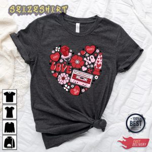 Heart Sweatshirt Valentines Day Shirt Women Valentine T-Shirt