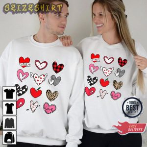 Heart Valentines Day Couple Gift for Valentines Day Sweatshirt