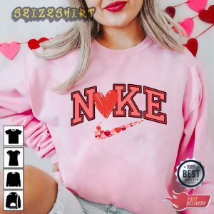 Heart Valentines Day Shirt N1ke Valentines Day Sweatshirt T-Shirt