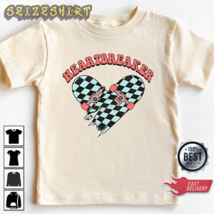 Heartbreaker Skater Women Valentines Day Vintage Unisex T-shirt