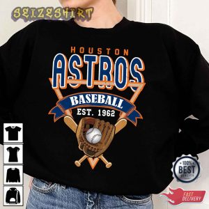 Houston Baseball Crewneck Sweatshirt Vintage Houston Baseball T-Shirt