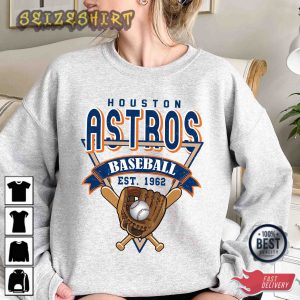 Houston Baseball Crewneck Sweatshirt Vintage Houston Baseball T-Shirt