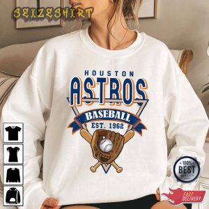 Houston Baseball Crewneck Sweatshirt Vintage Houston Baseball T-Shirt