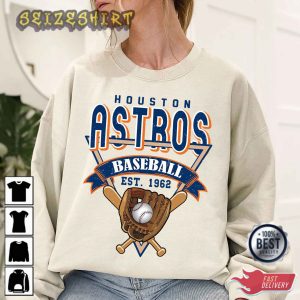 Houston Baseball Crewneck Sweatshirt Vintage Houston Baseball T-Shirt