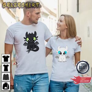 How To Train Your Dragon Toothless Valentine’s Day Unisex Couple T-Shirt