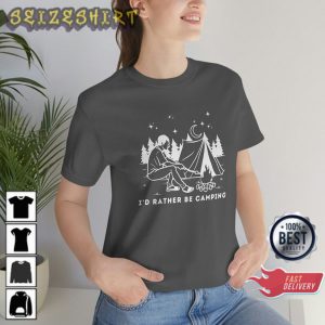 I'd Rather Be Camping Camp Lover Retro Vintage Camping Unisex T-Shirt