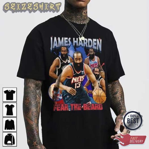 James Harden 90s Style Vintage Bootleg Graphic Tee Shirt