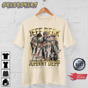 Jeff Beck And Johnny Depp 2022 Tour Vintage 90s Graphic NA Tour T-Shirt