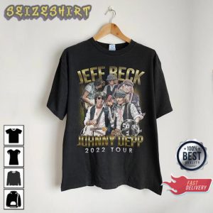 Jeff Beck And Johnny Depp 2022 Tour Vintage 90s Graphic NA Tour T-Shirt