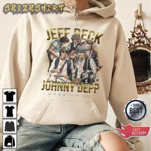 Jeff Beck And Johnny Depp 2022 Tour Vintage 90s Graphic NA Tour T-Shirt