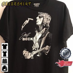 Jeff Beck Signature Guitar Gift for Fans Unisex Printed T-Shirt Design