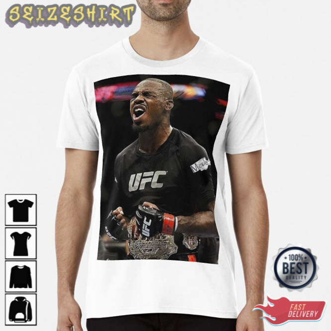 theorie Kostuum Fitness Jon Jones Art UFC T-Shirt - Seizeshirt.com