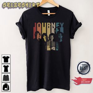 Journey Rock Band All Member Retro Vintage Journey Music Gift Tee