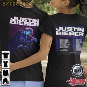 Justice World Tour 2023 Bieber Justin Bieber 2 Side T-Shirt