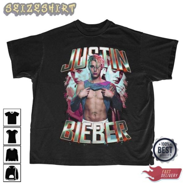 Justin Bieber Printed Graphic Tee Vintage Justin Bieber T-shirt