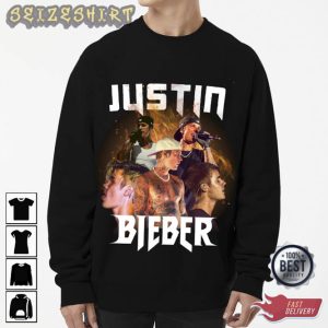 Justin Bieber Vintage White Rap Tee 90's Retro Merch T-Shirt