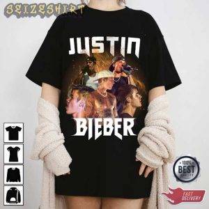 Justin Bieber Vintage White Rap Tee 90’s Retro Merch T-Shirt